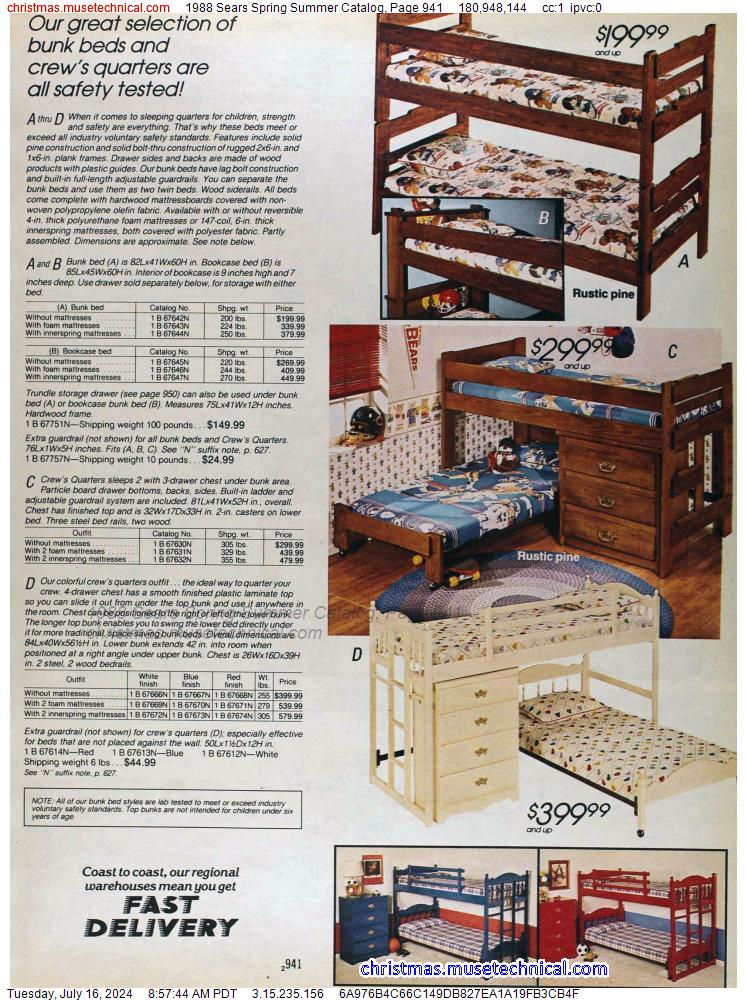 1988 Sears Spring Summer Catalog, Page 941