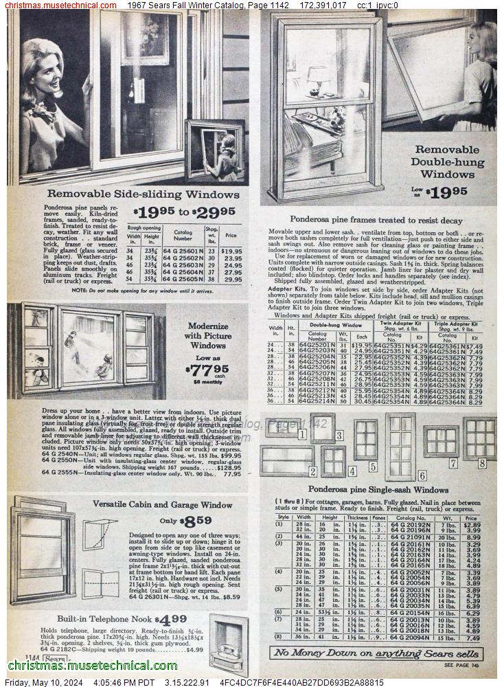 1967 Sears Fall Winter Catalog, Page 1142