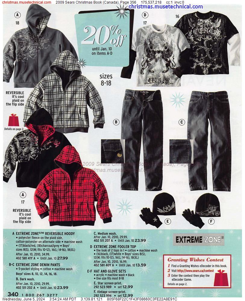 2009 Sears Christmas Book (Canada), Page 356