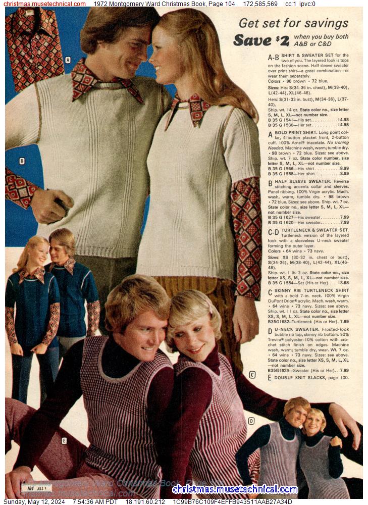 1972 Montgomery Ward Christmas Book, Page 104
