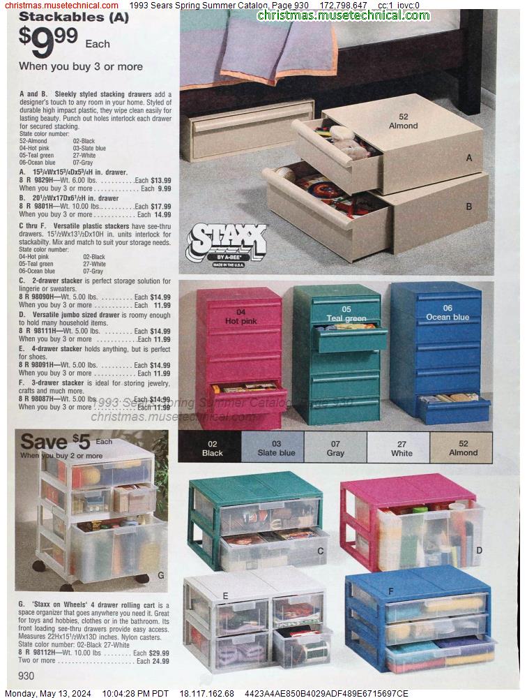 1993 Sears Spring Summer Catalog, Page 930