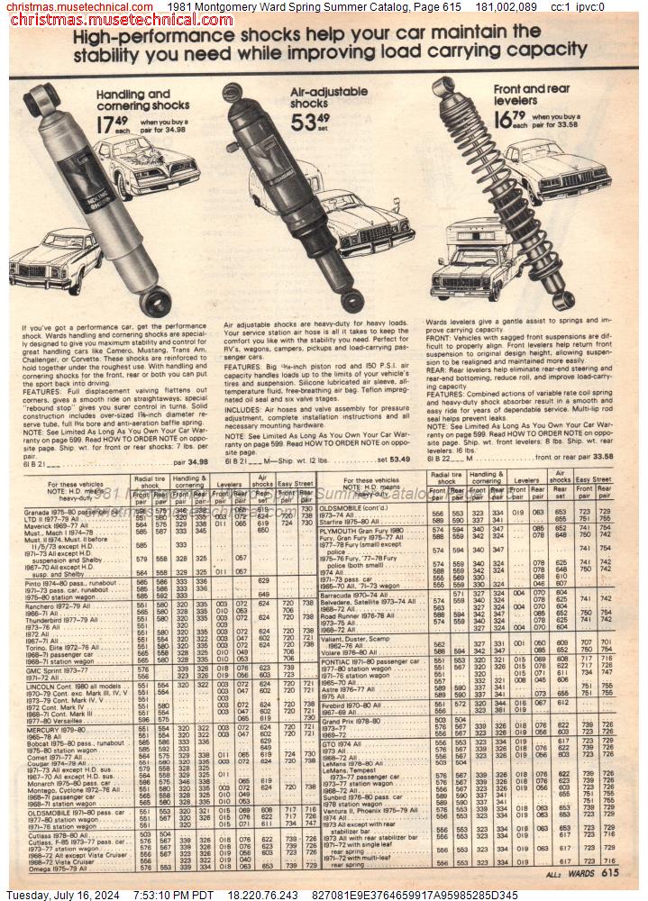 1981 Montgomery Ward Spring Summer Catalog, Page 615