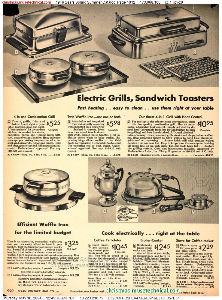 1946 Sears Spring Summer Catalog, Page 1012