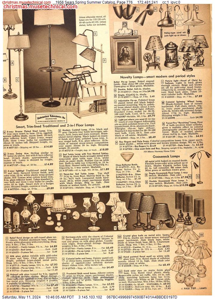 1956 Sears Spring Summer Catalog, Page 776
