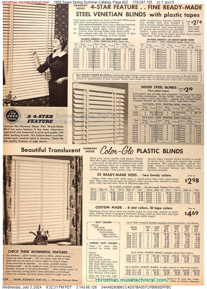1955 Sears Spring Summer Catalog, Page 622