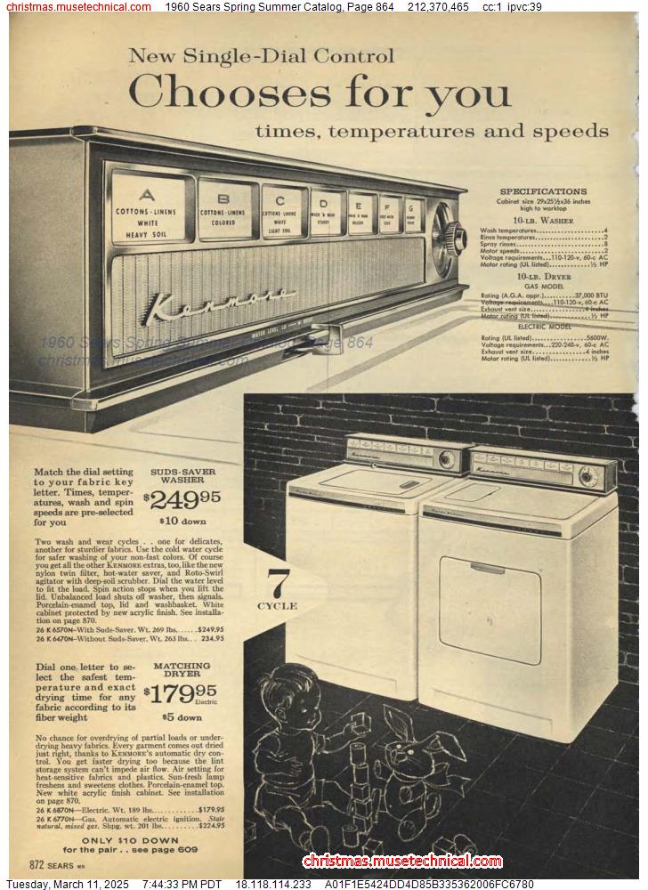 1960 Sears Spring Summer Catalog, Page 864