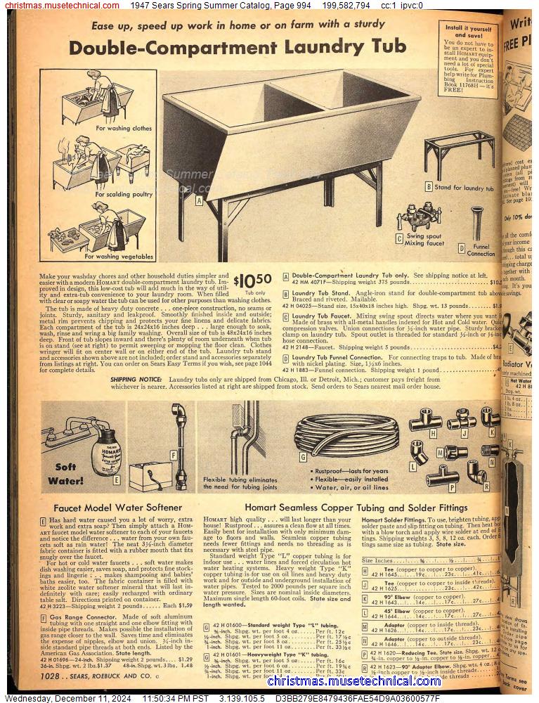 1947 Sears Spring Summer Catalog, Page 994