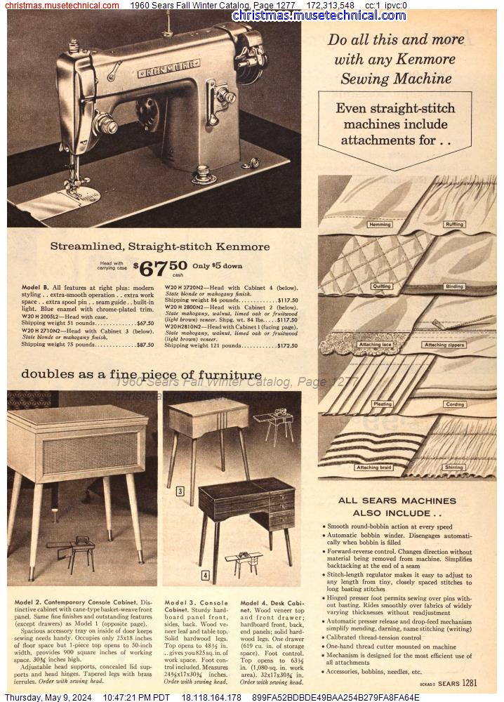 1960 Sears Fall Winter Catalog, Page 1277