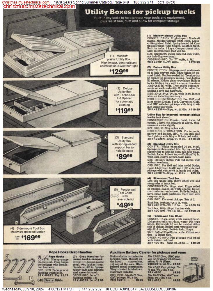 1978 Sears Spring Summer Catalog, Page 648