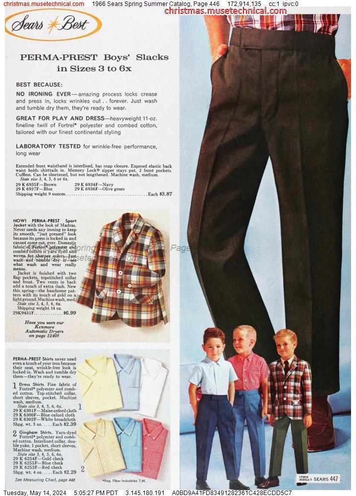 1966 Sears Spring Summer Catalog, Page 446