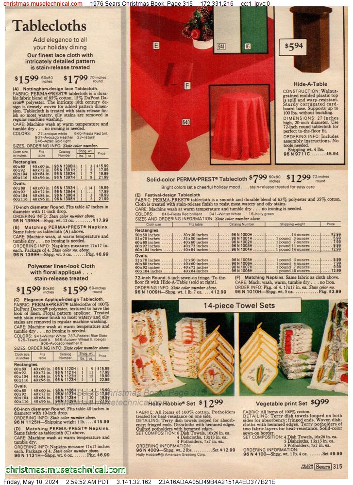 1976 Sears Christmas Book, Page 315