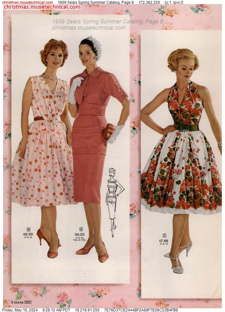 1959 Sears Spring Summer Catalog, Page 8