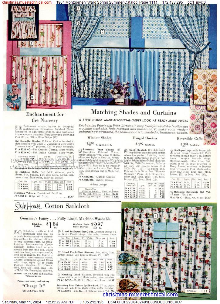 1964 Montgomery Ward Spring Summer Catalog, Page 1111