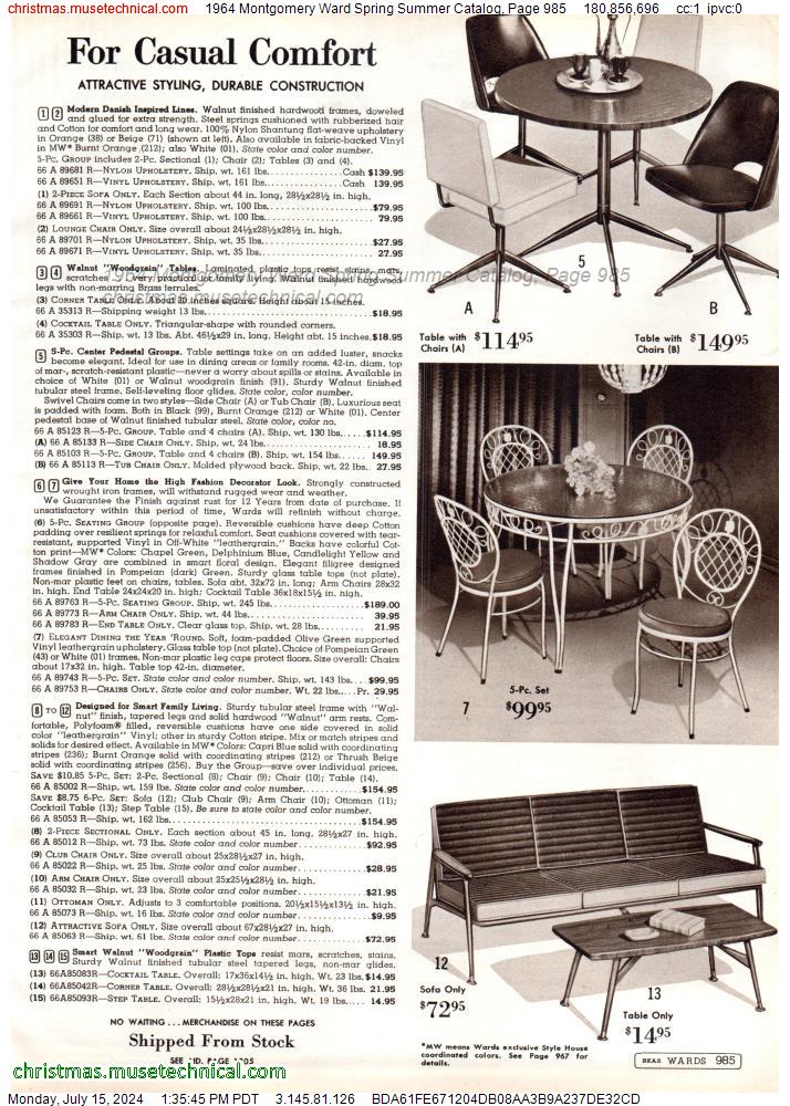 1964 Montgomery Ward Spring Summer Catalog, Page 985