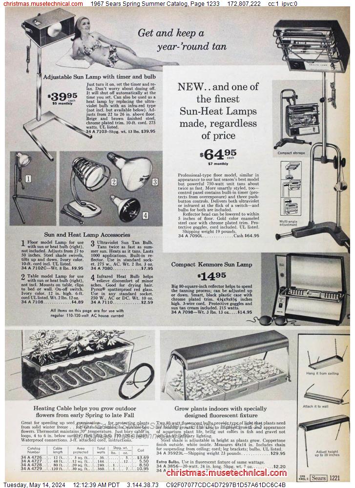 1967 Sears Spring Summer Catalog, Page 1233