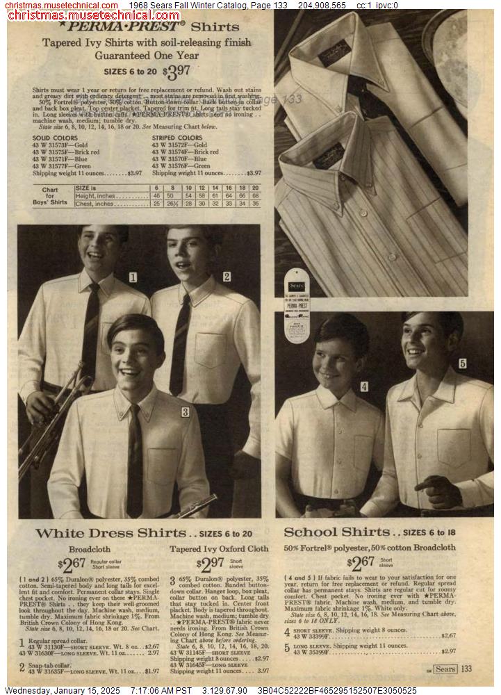 1968 Sears Fall Winter Catalog, Page 133