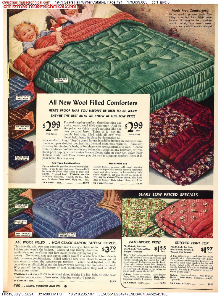 1941 Sears Fall Winter Catalog, Page 791