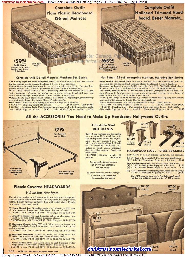 1952 Sears Fall Winter Catalog, Page 791