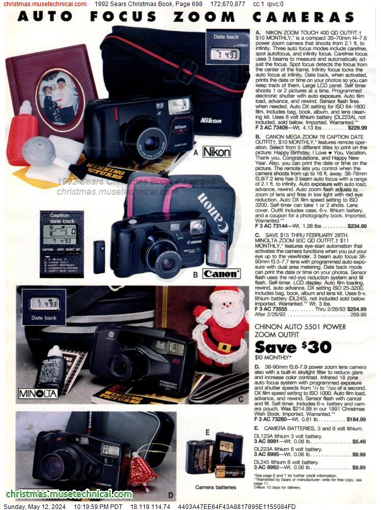 1992 Sears Christmas Book, Page 698