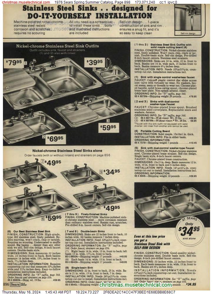 1976 Sears Spring Summer Catalog, Page 898