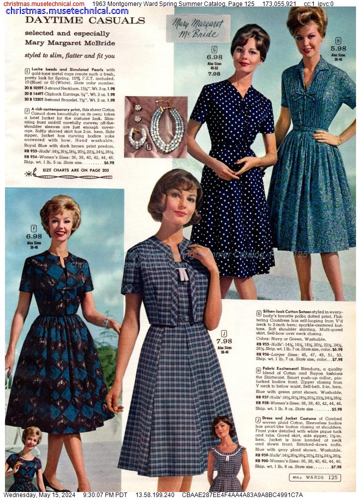 1963 Montgomery Ward Spring Summer Catalog, Page 125
