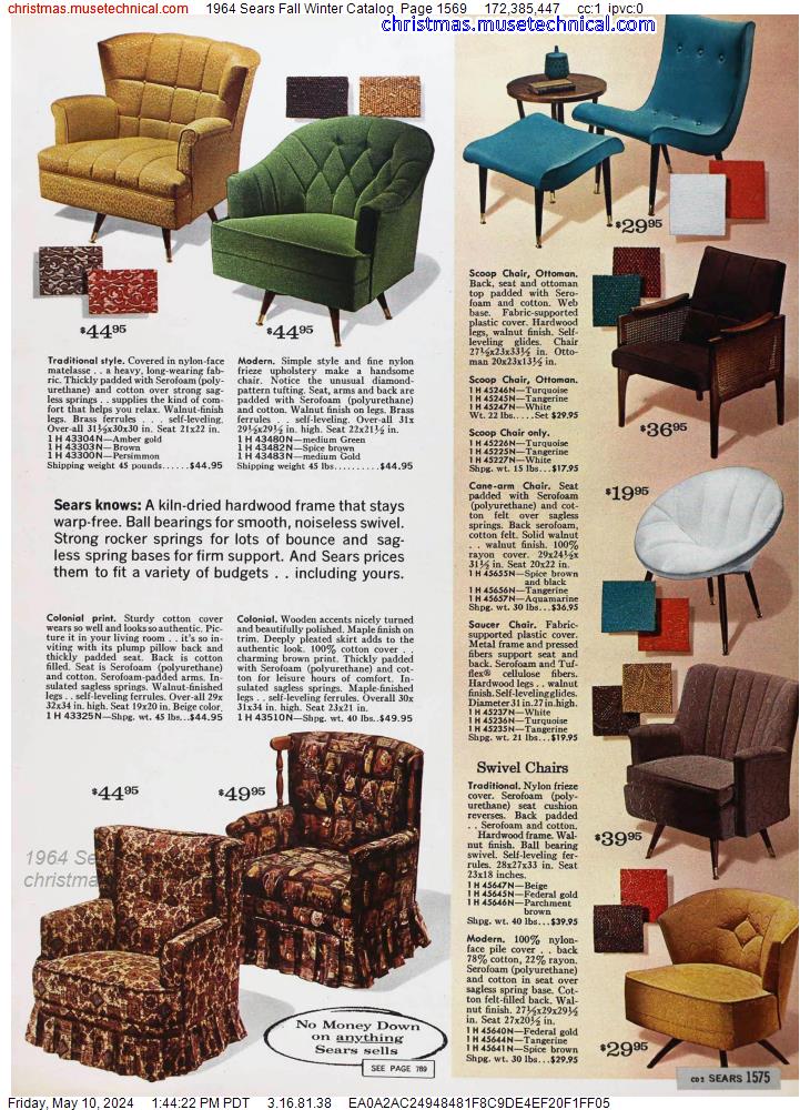 1964 Sears Fall Winter Catalog, Page 1569
