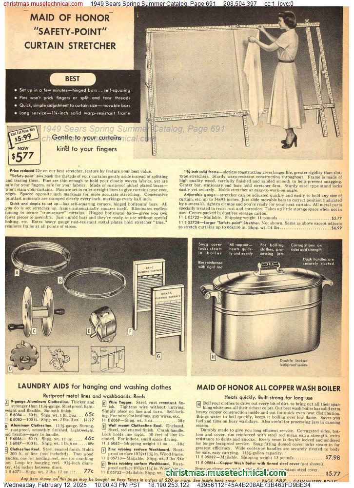 1949 Sears Spring Summer Catalog, Page 691