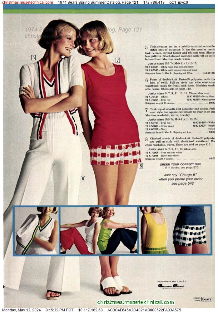 1974 Sears Spring Summer Catalog, Page 121