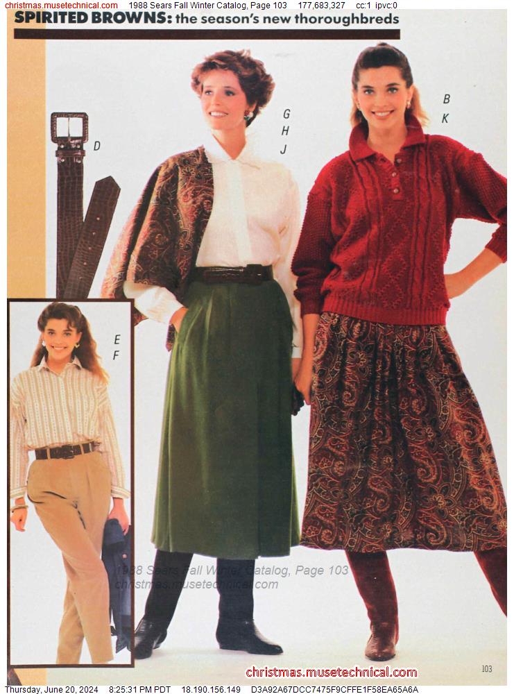 1988 Sears Fall Winter Catalog, Page 103