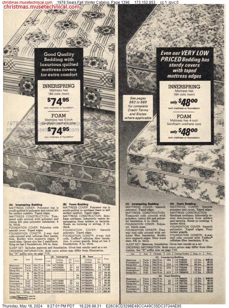 1978 Sears Fall Winter Catalog, Page 1396