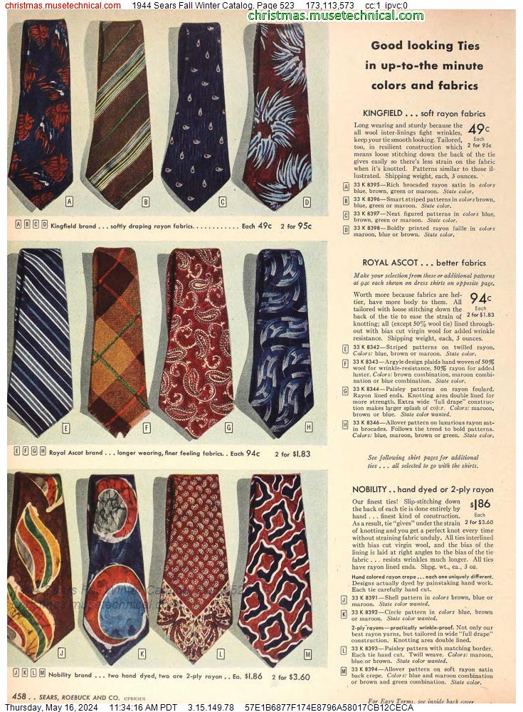 1944 Sears Fall Winter Catalog, Page 523