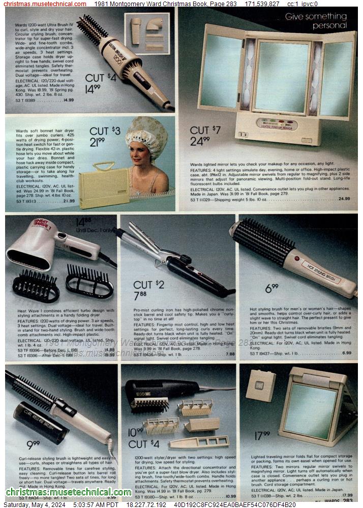 1981 Montgomery Ward Christmas Book, Page 283