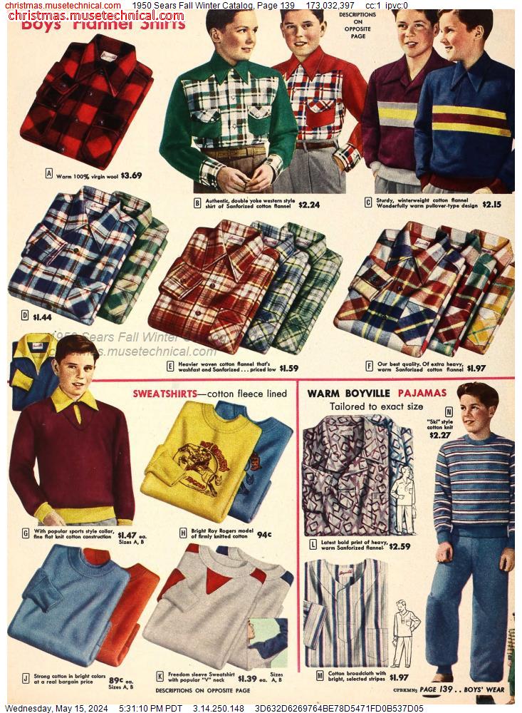 1950 Sears Fall Winter Catalog, Page 139