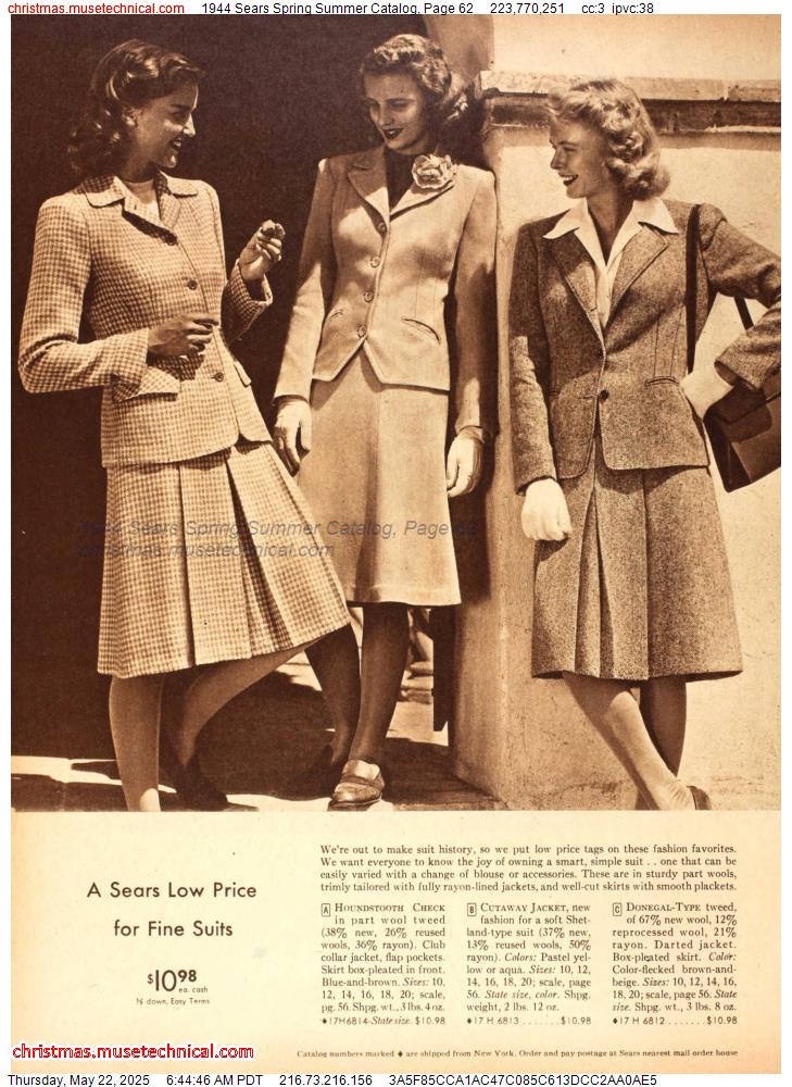 1944 Sears Spring Summer Catalog, Page 62