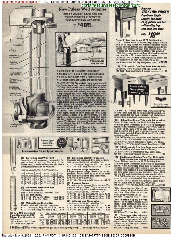 1978 Sears Spring Summer Catalog, Page 836