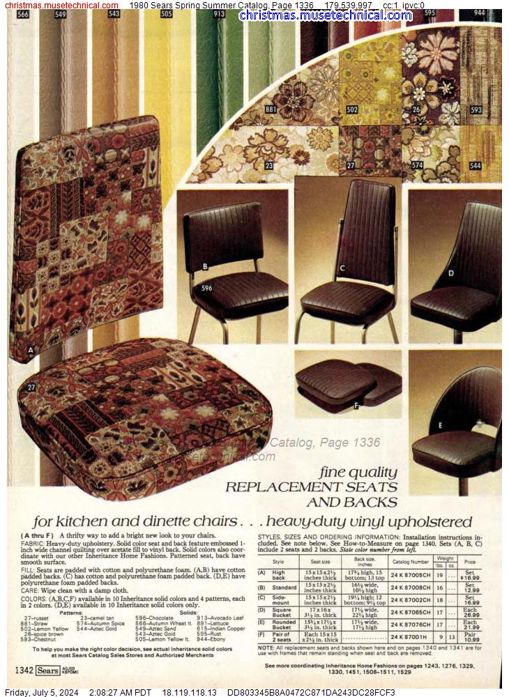 1980 Sears Spring Summer Catalog, Page 1336