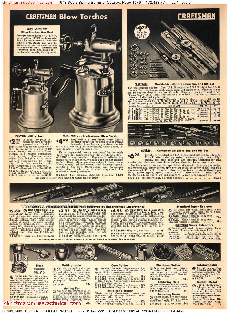 1943 Sears Spring Summer Catalog, Page 1079