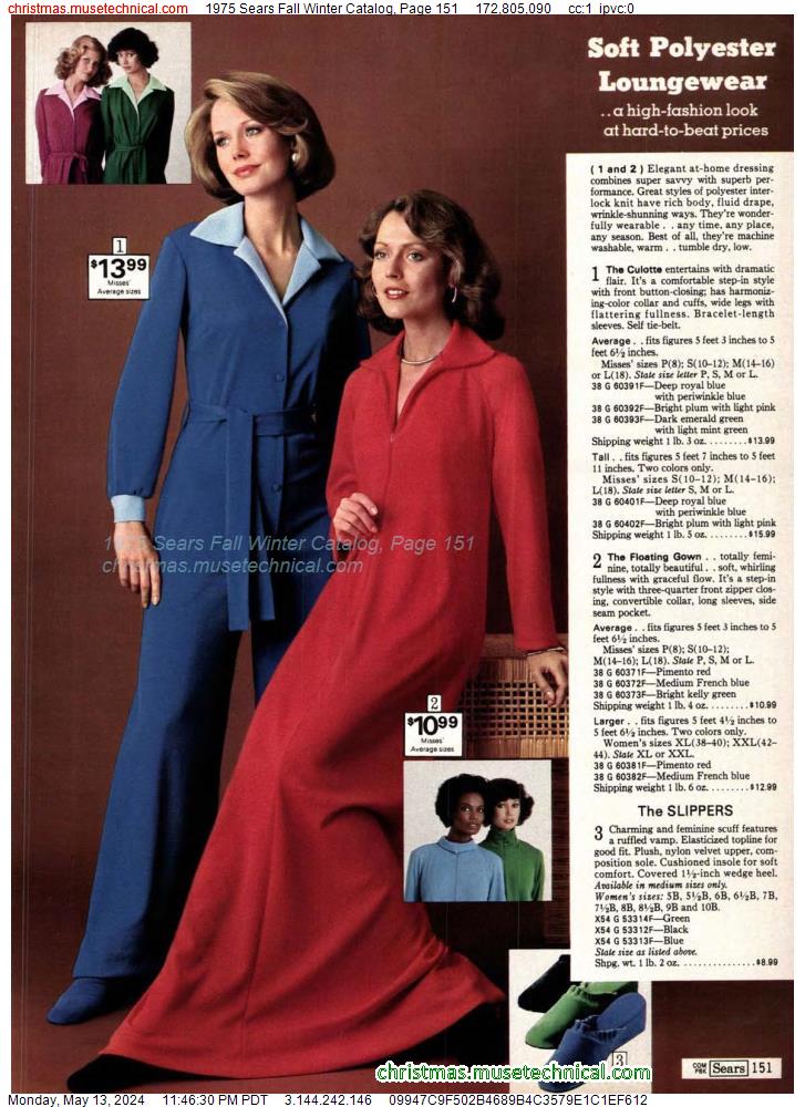 1975 Sears Fall Winter Catalog, Page 151