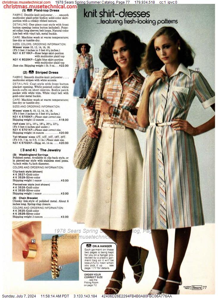 1978 Sears Spring Summer Catalog, Page 77