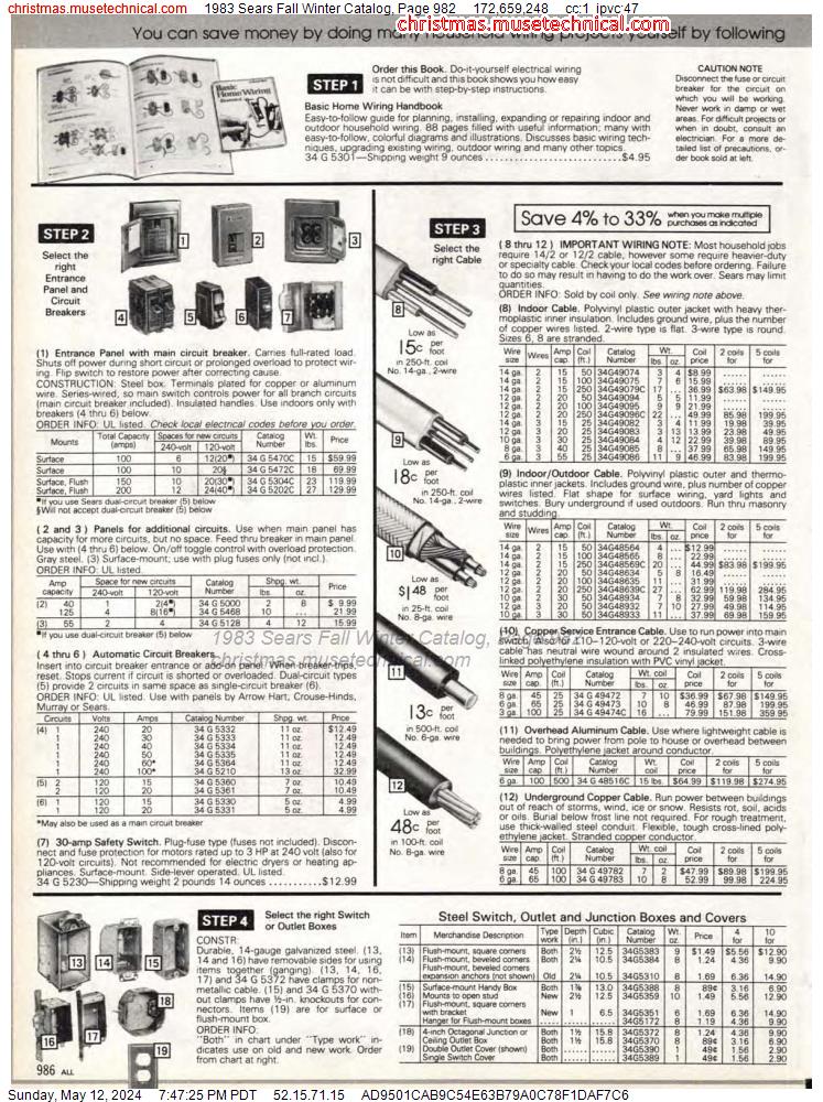 1983 Sears Fall Winter Catalog, Page 982