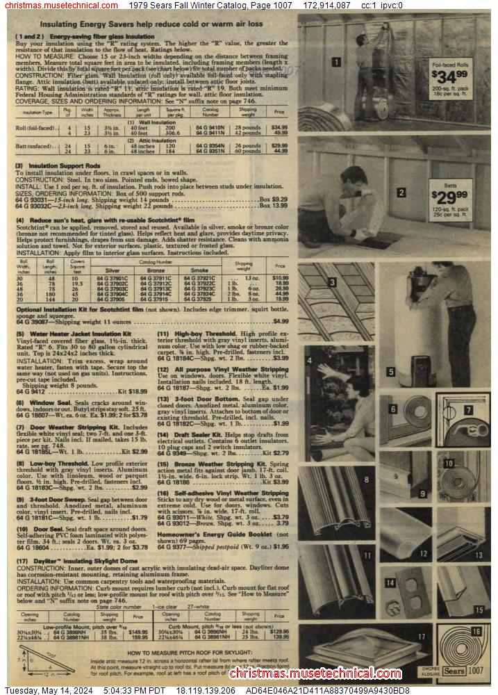 1979 Sears Fall Winter Catalog, Page 1007