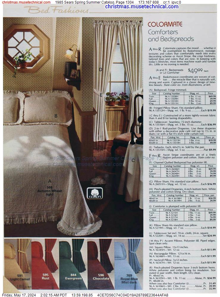 1985 Sears Spring Summer Catalog, Page 1304