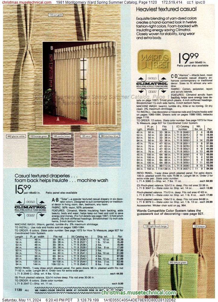 1981 Montgomery Ward Spring Summer Catalog, Page 1120