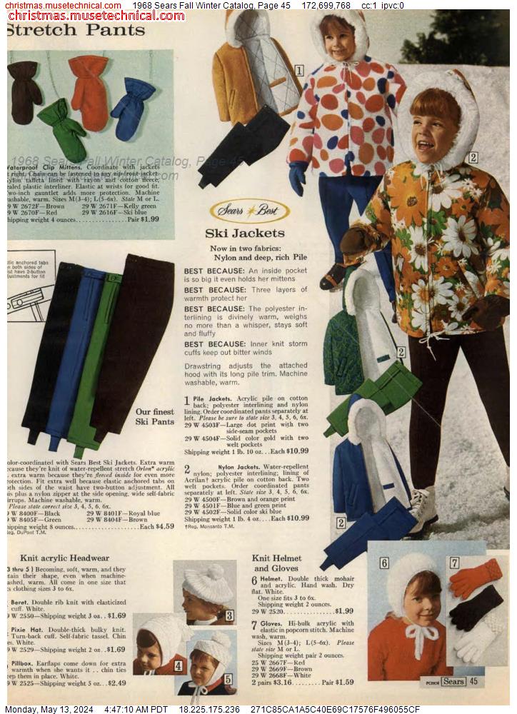 1968 Sears Fall Winter Catalog, Page 45