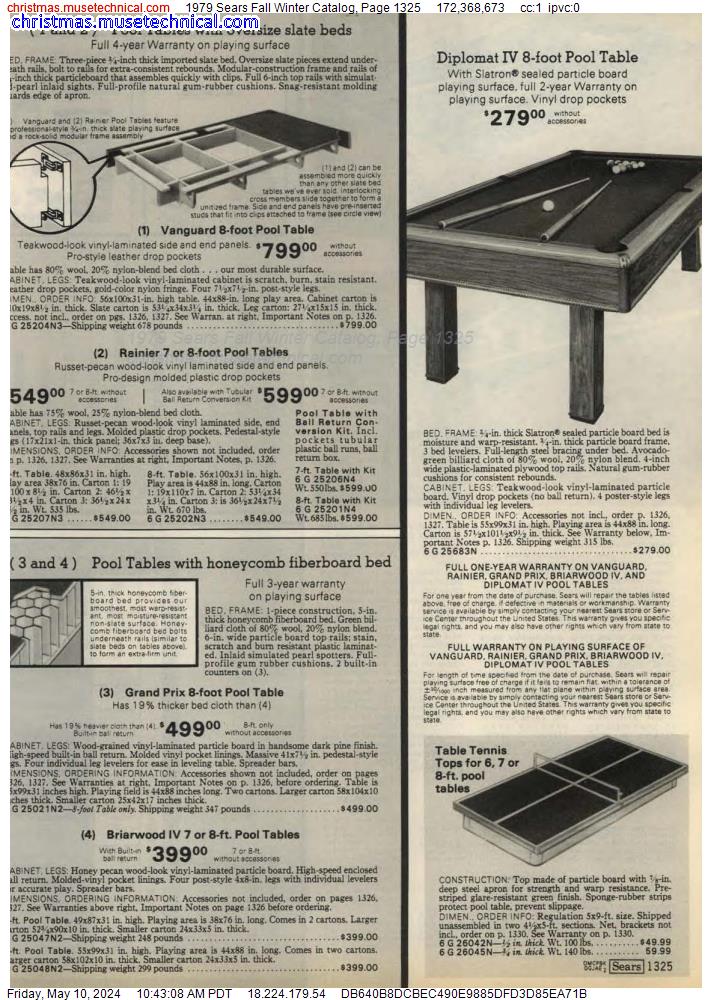 1979 Sears Fall Winter Catalog, Page 1325