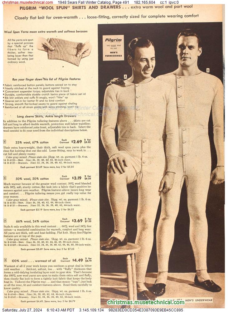 1948 Sears Fall Winter Catalog, Page 491