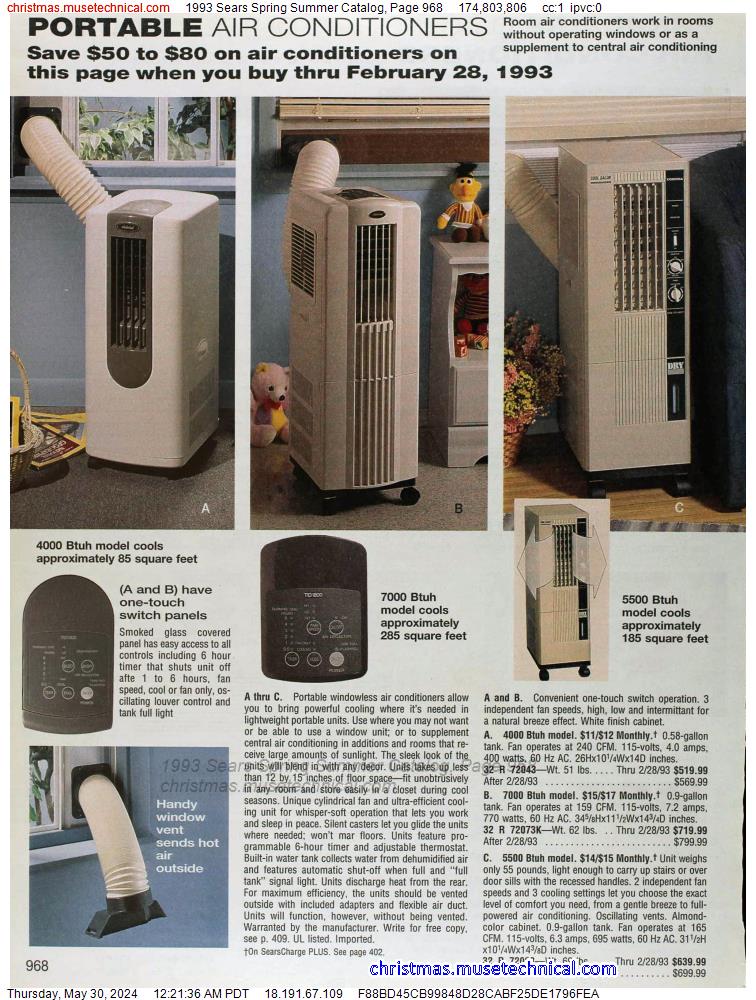 1993 Sears Spring Summer Catalog, Page 968