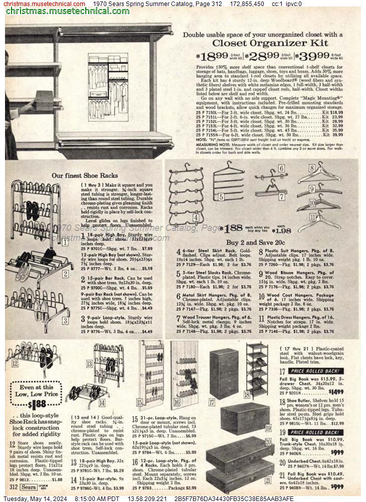 1970 Sears Spring Summer Catalog, Page 312