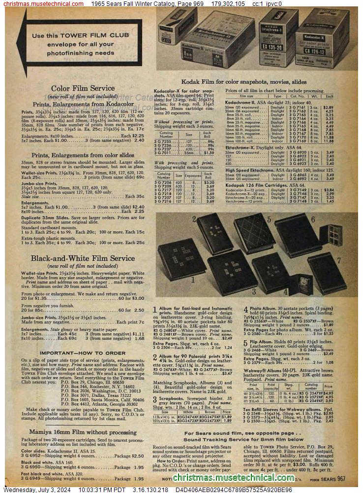 1965 Sears Fall Winter Catalog, Page 969