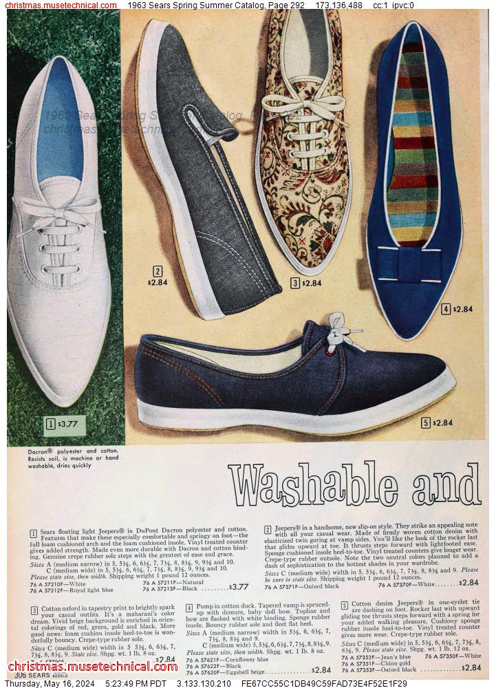 1963 Sears Spring Summer Catalog, Page 292